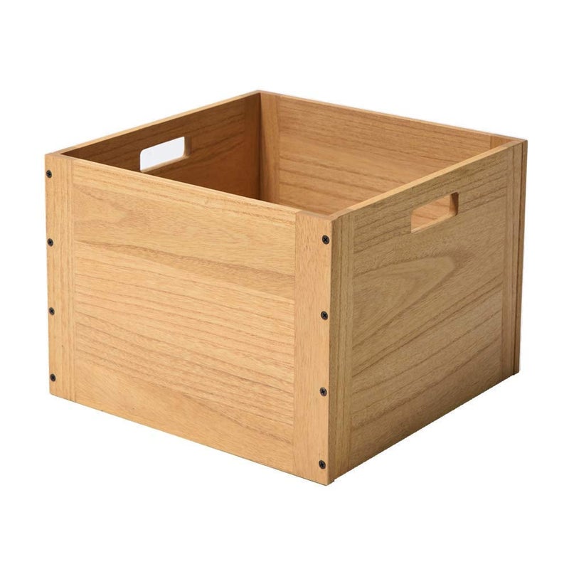 KIRIGEN Stackable Wood Storage Cube /Basket/ Bins Organizer for Home Books Clothes Toy Modular Open Cubby Storage System - Office Bookcase Closet Shelves F26-NA - Image 1